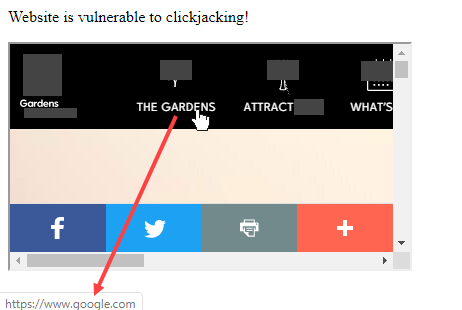 clickjacking hijack URL