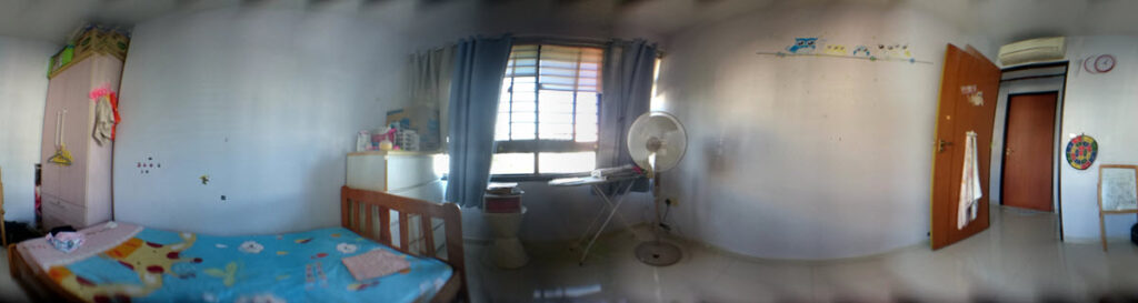 panorama fisheye bedroom