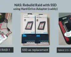 NAS: Rebuild Raid with SSD using Hard Drive Adapter (caddy)